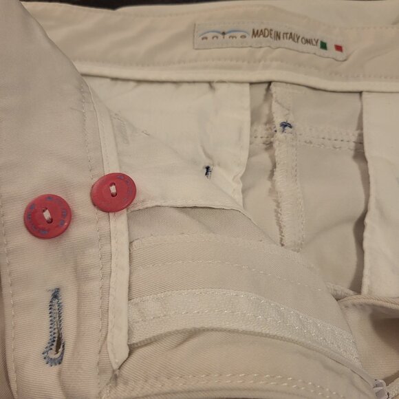 ANIMO White Grip Knee Patch Breeches size I 38 Pocket Detail Italy Equestrian - Picture 7 of 12